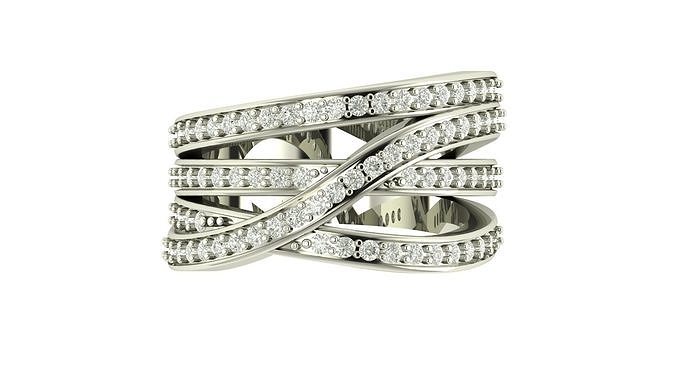 Parallel Pandora rings 3D print model