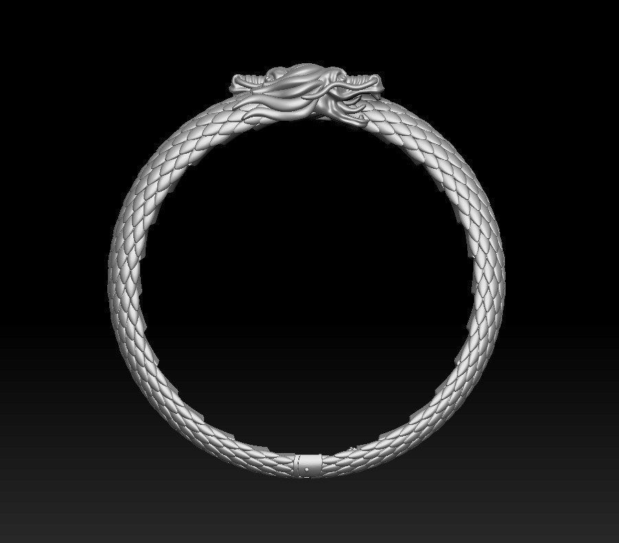 Dragon Gothic Jewelry  Bracelet  3D Model STL File - DGJB1 3D print model_19