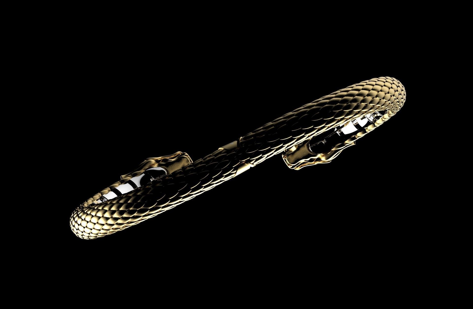 Dragon Gothic Jewelry  Bracelet  3D Model STL File - DGJB1 3D print model_9