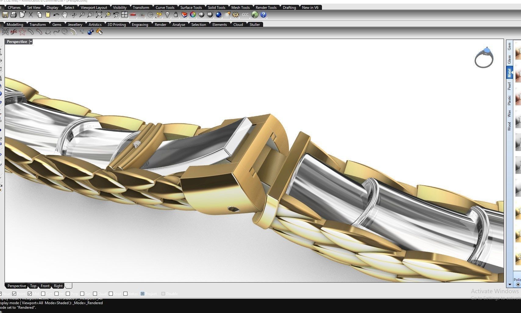 Dragon Gothic Jewelry  Bracelet  3D Model STL File - DGJB1 3D print model_34