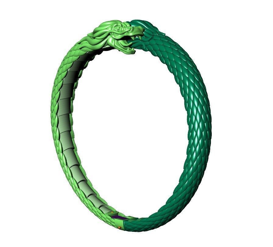 Dragon Gothic Jewelry  Bracelet  3D Model STL File - DGJB1 3D print model_15