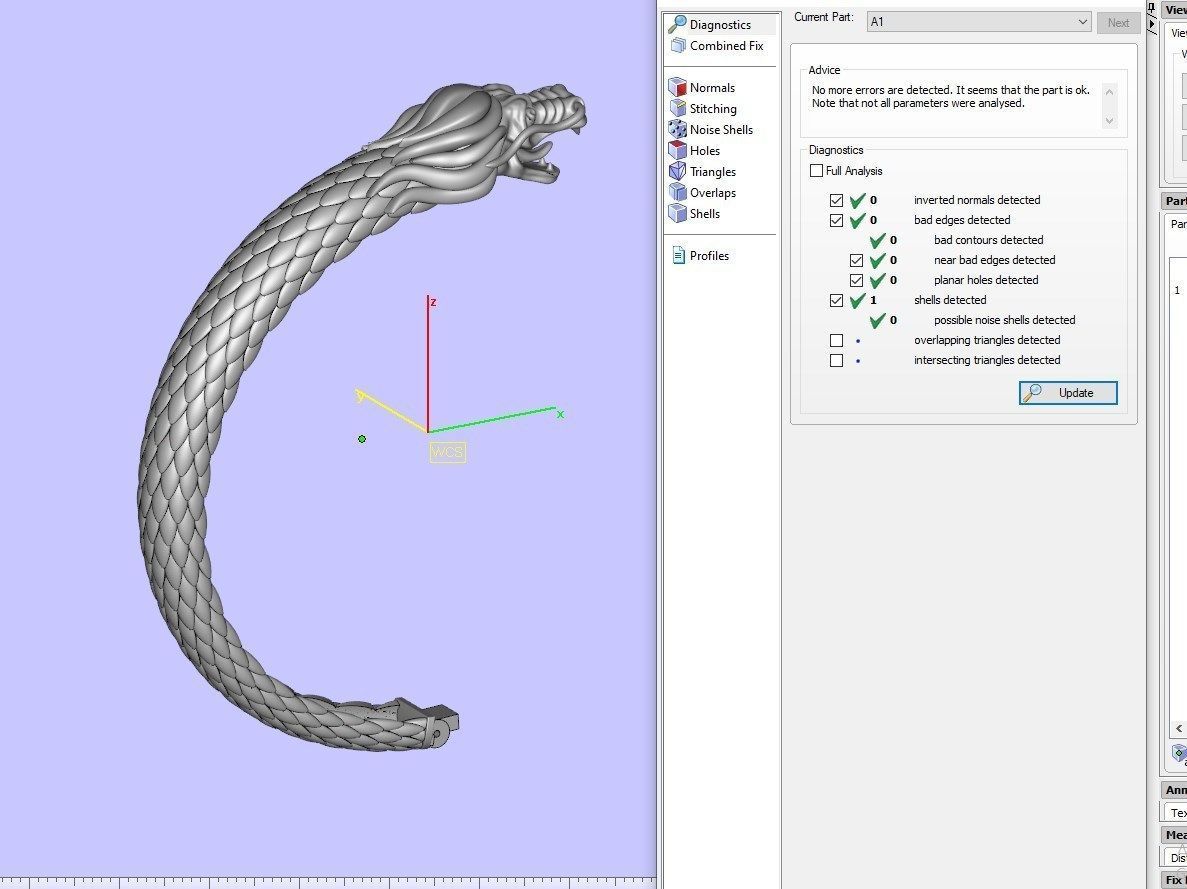 Dragon Gothic Jewelry  Bracelet  3D Model STL File - DGJB1 3D print model_35