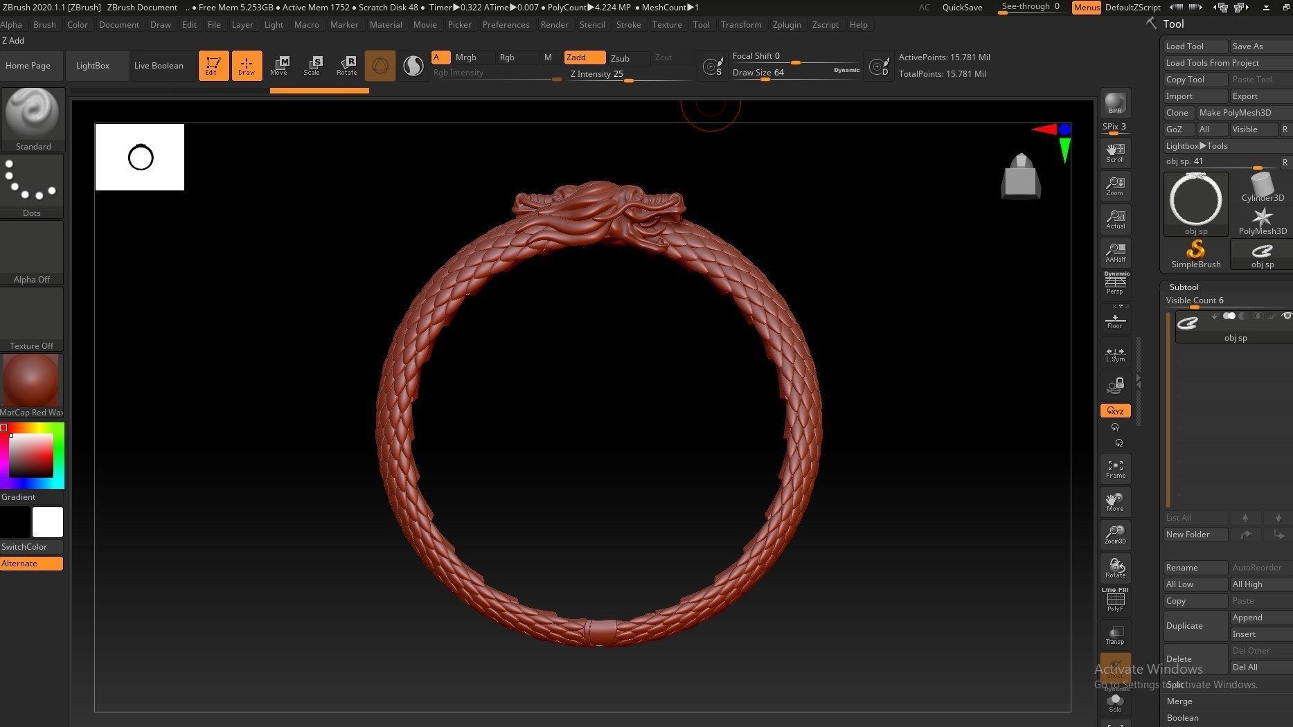 Dragon Gothic Jewelry  Bracelet  3D Model STL File - DGJB1 3D print model_39
