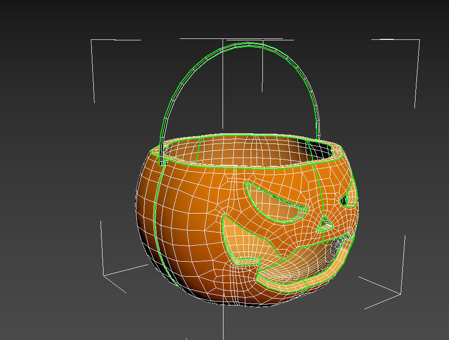 Pumpkin Bucket 3D model_26