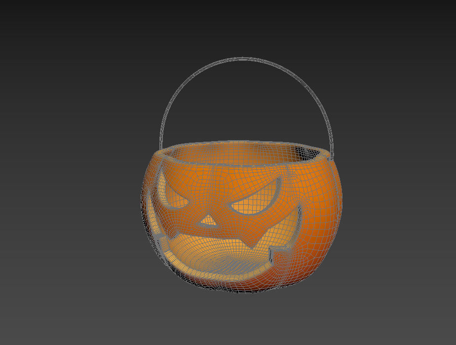 Pumpkin Bucket 3D model_18