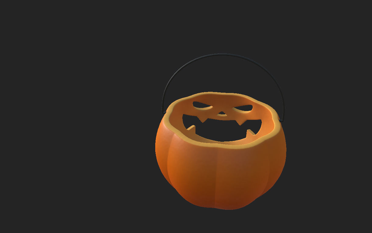 Pumpkin Bucket 3D model_12