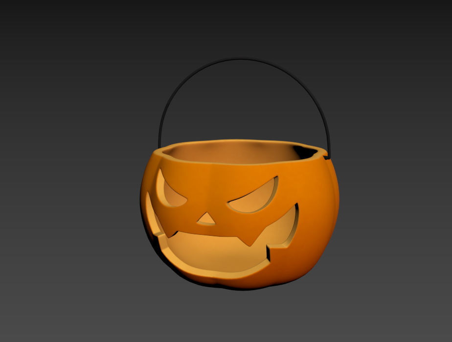 Pumpkin Bucket 3D model_16