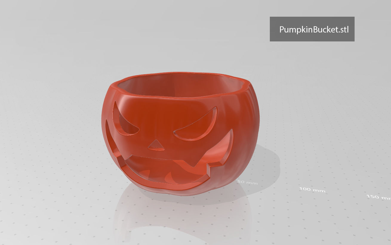 Pumpkin Bucket 3D model_28