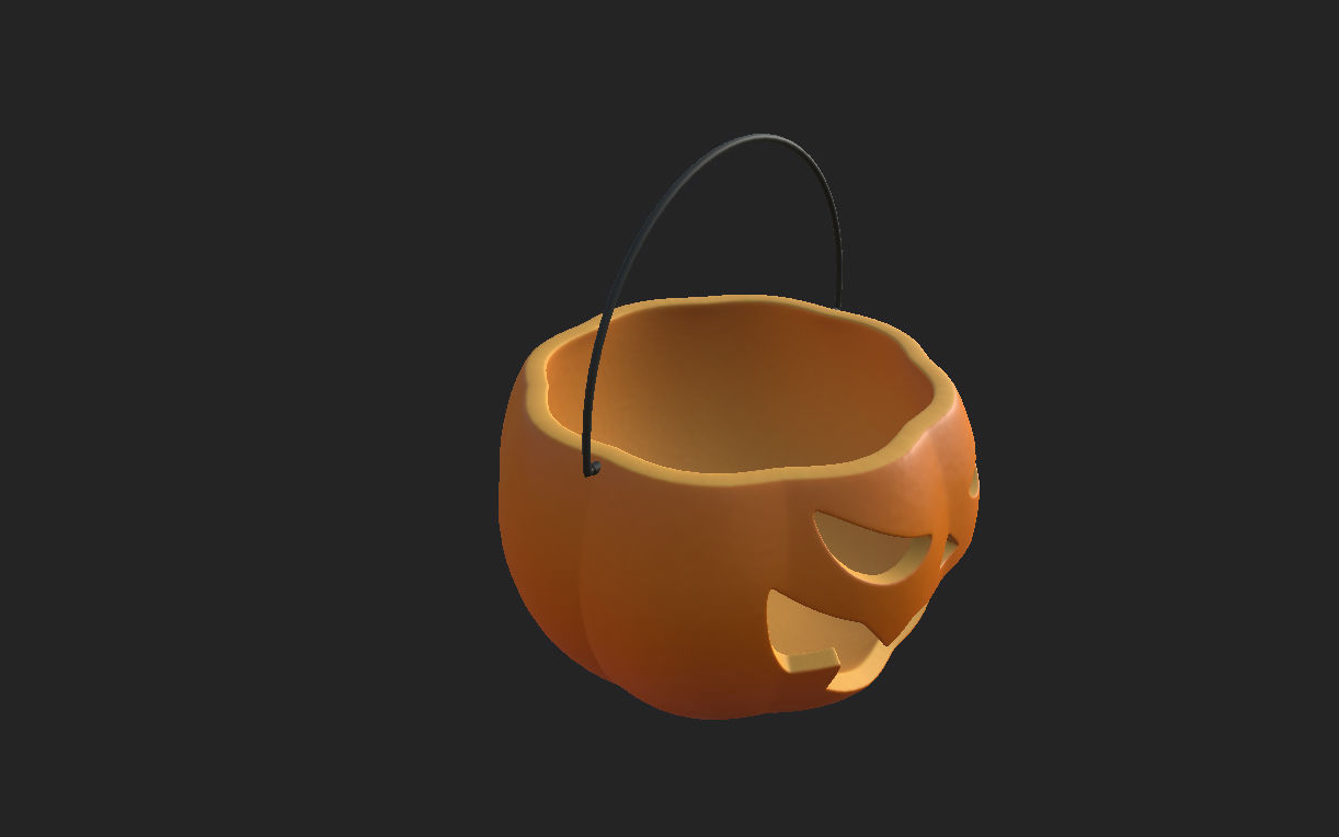 Pumpkin Bucket 3D model_11