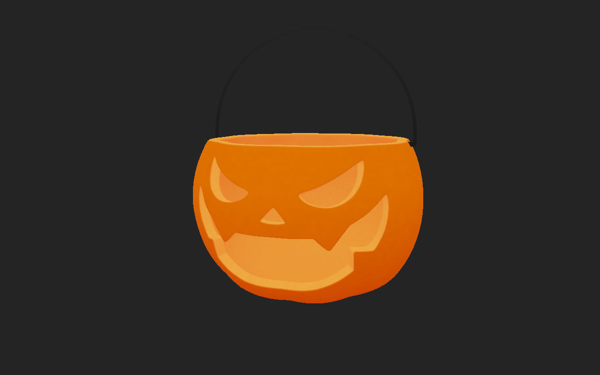 Pumpkin Bucket 3D model_8