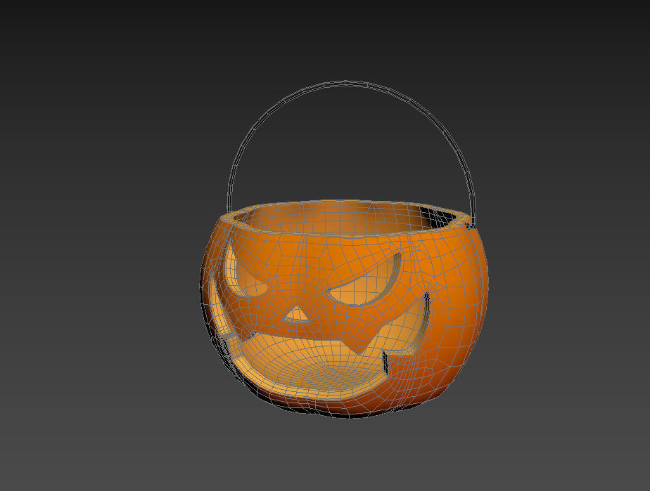 Pumpkin Bucket 3D model_17