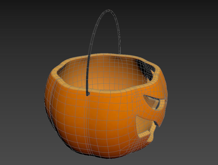 Pumpkin Bucket 3D model_20