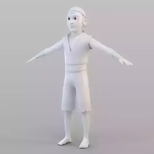 Cartoon Pirate Crew 3D model