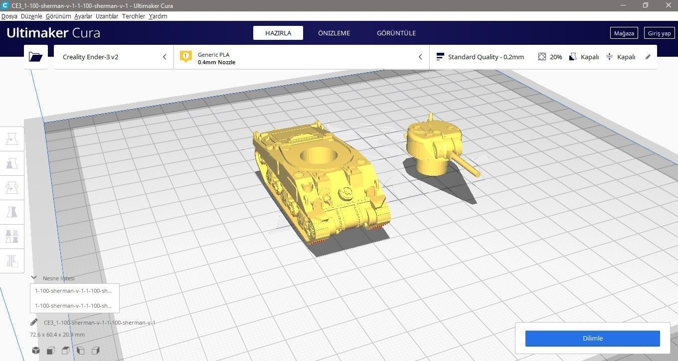 Sherman Tank 3D print model_5