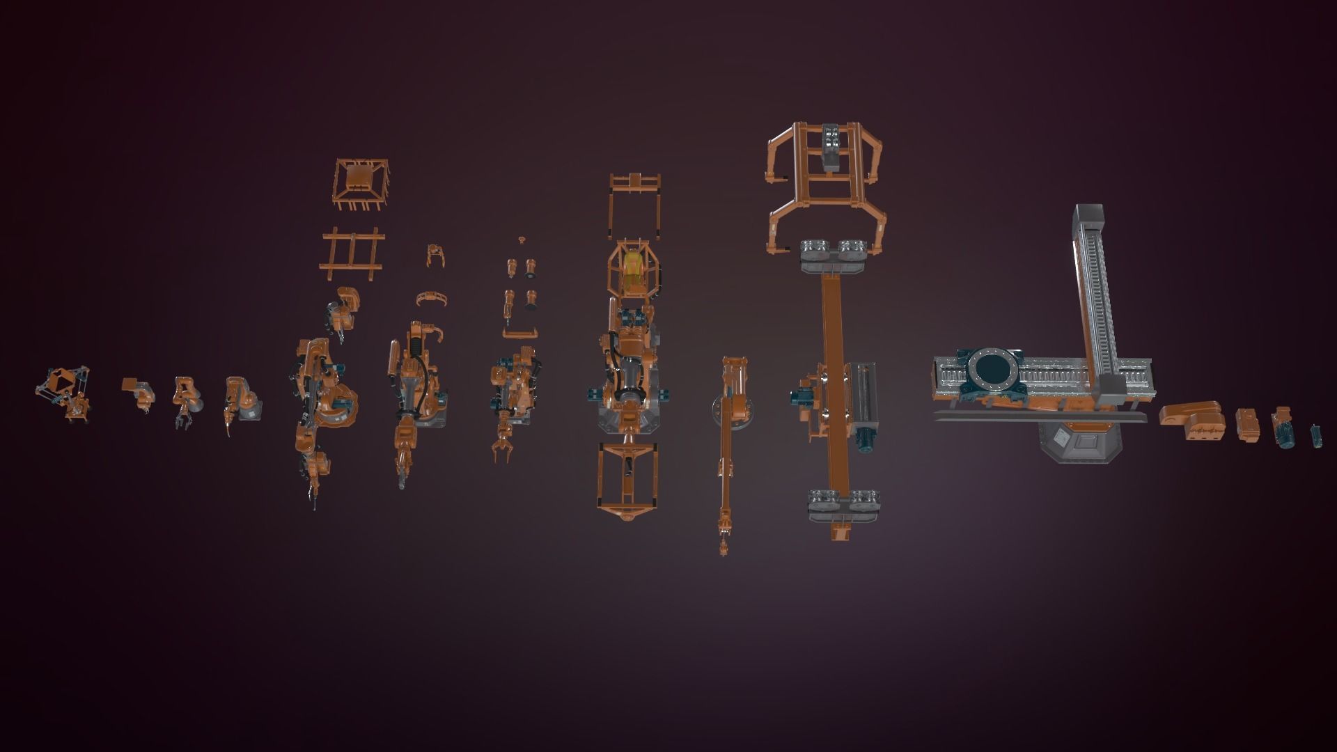 Industrial Robotic Pack Kit  3D model_7