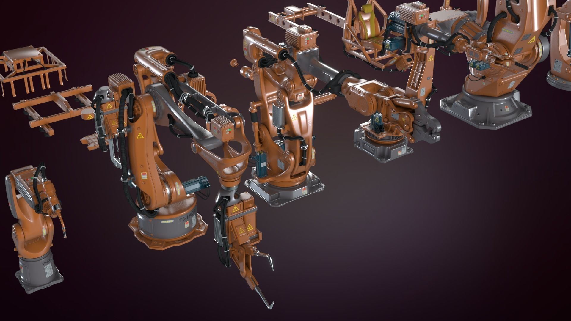 Industrial Robotic Pack Kit  3D model_10