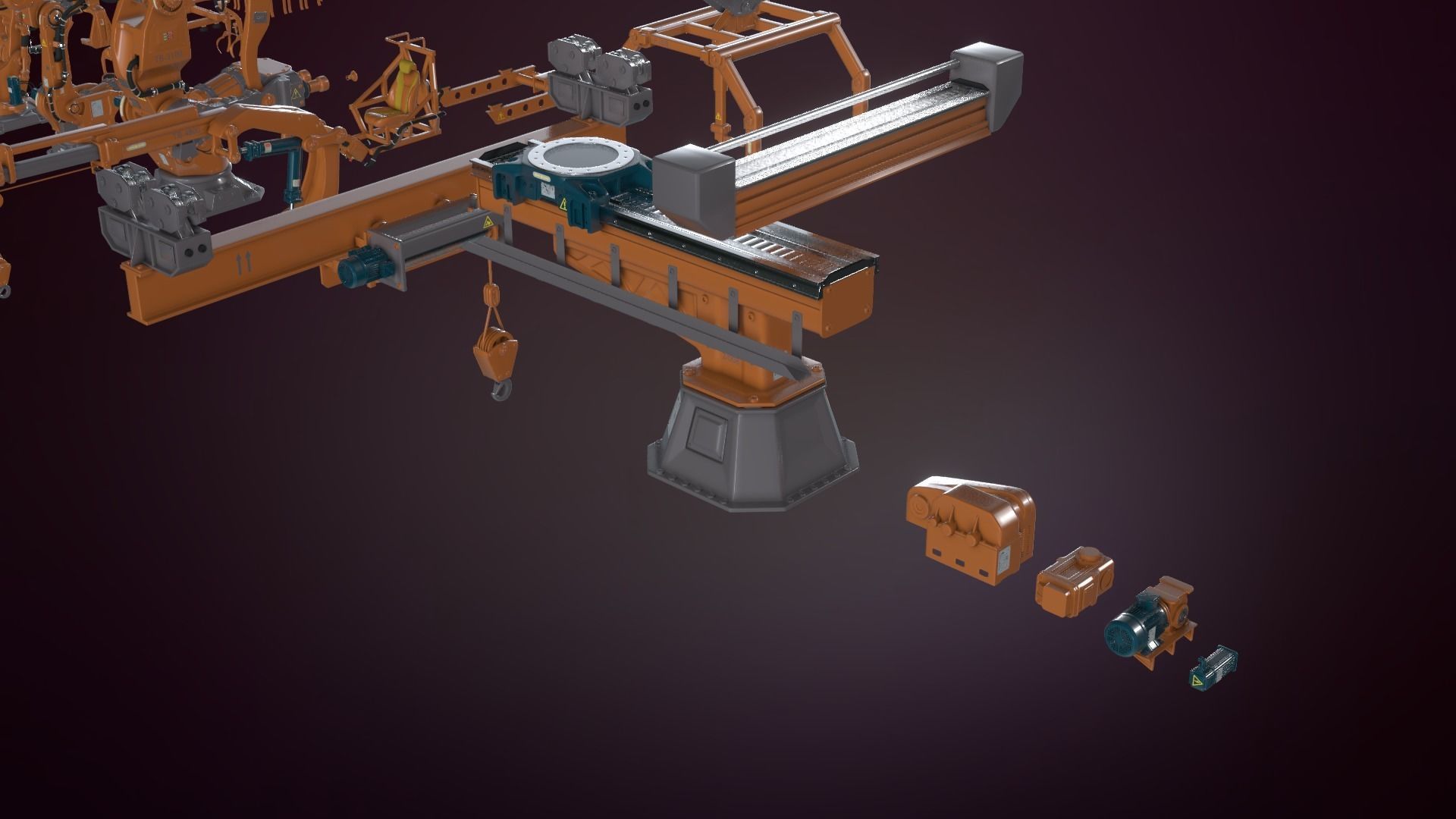 Industrial Robotic Pack Kit  3D model_12