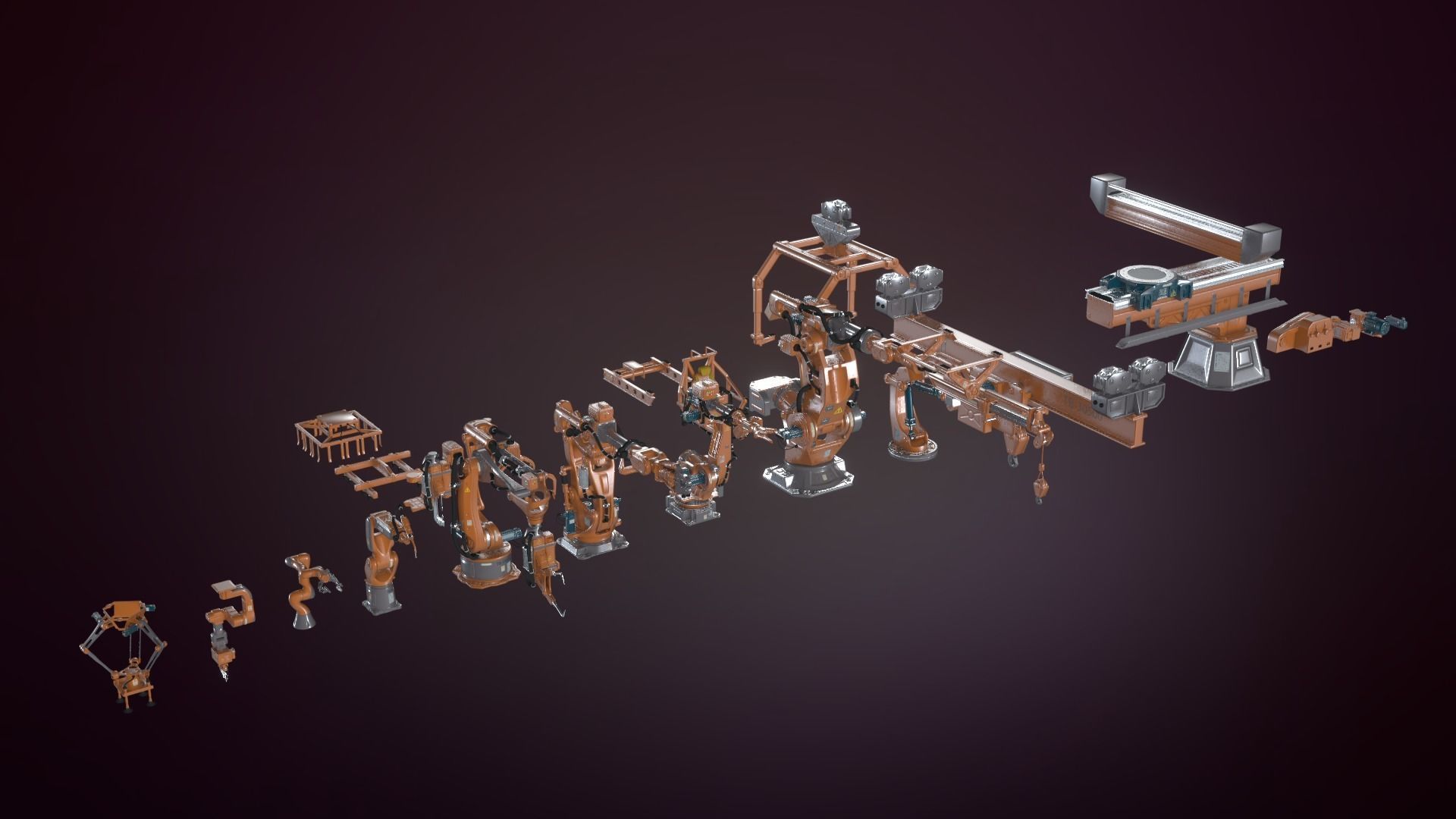 Industrial Robotic Pack Kit  3D model_6