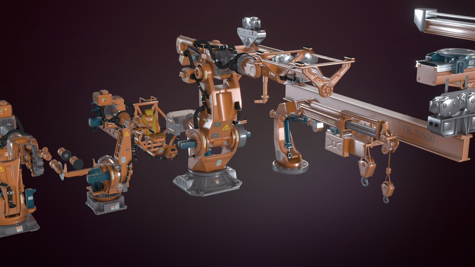 Industrial Robotic Pack Kit  3D model_9