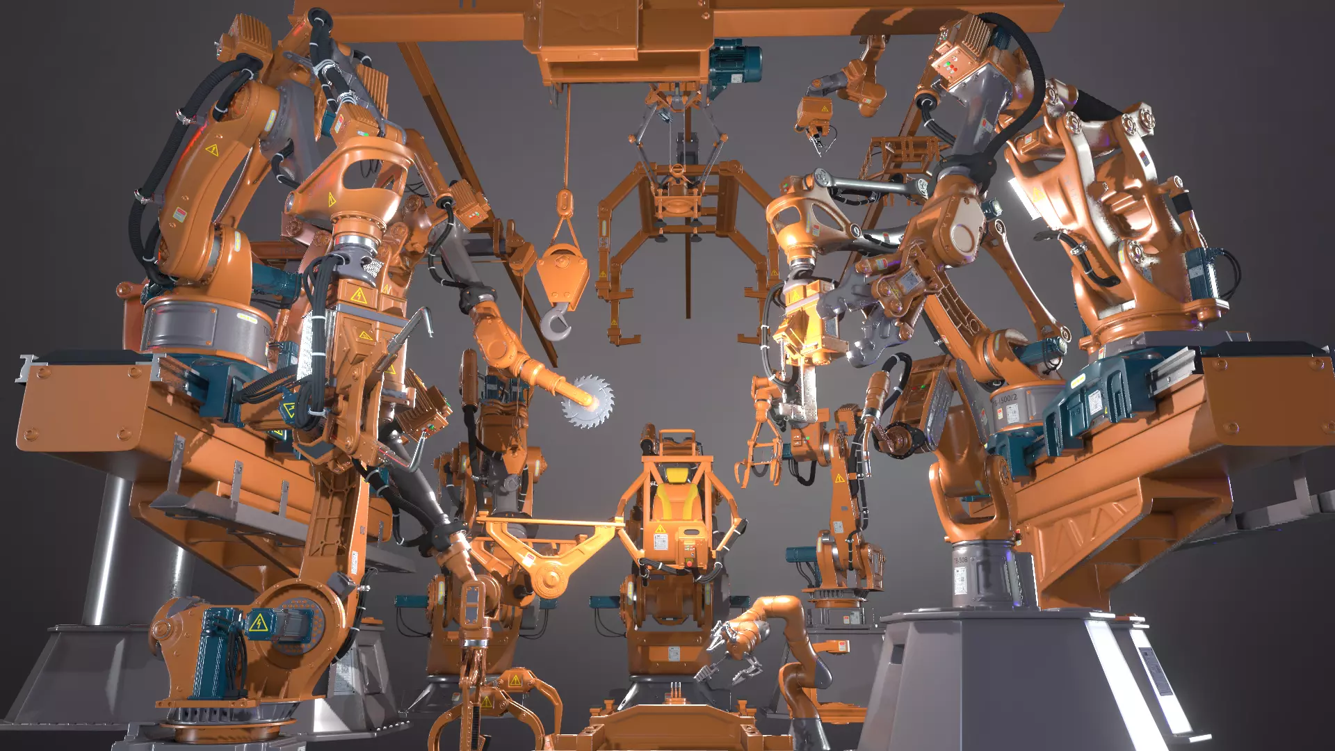 Industrial Robotic Pack Kit  3D model_0