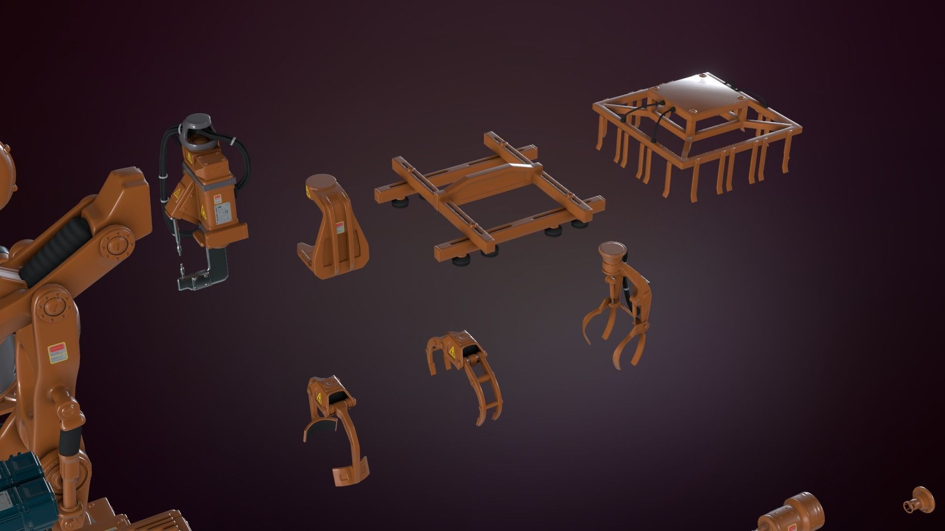 Industrial Robotic Pack Kit  3D model_13