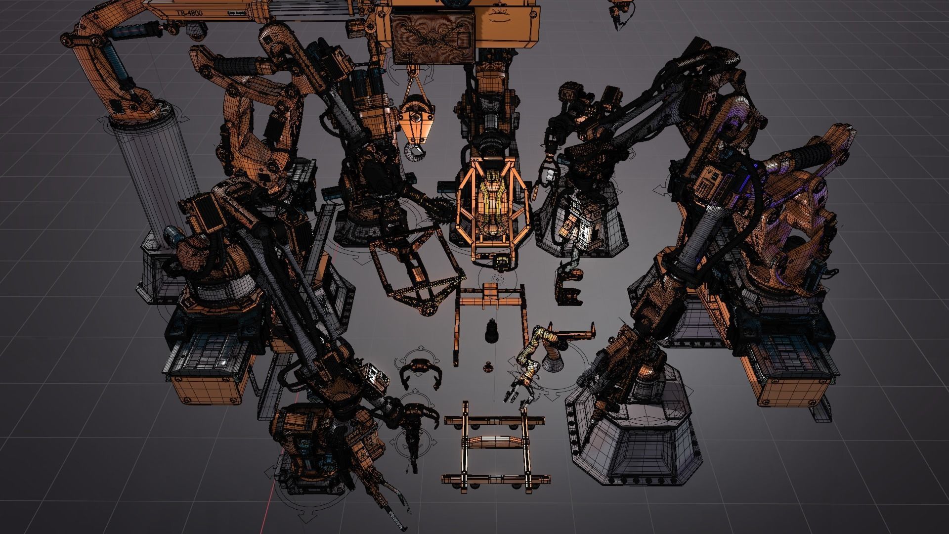 Industrial Robotic Pack Kit  3D model_5