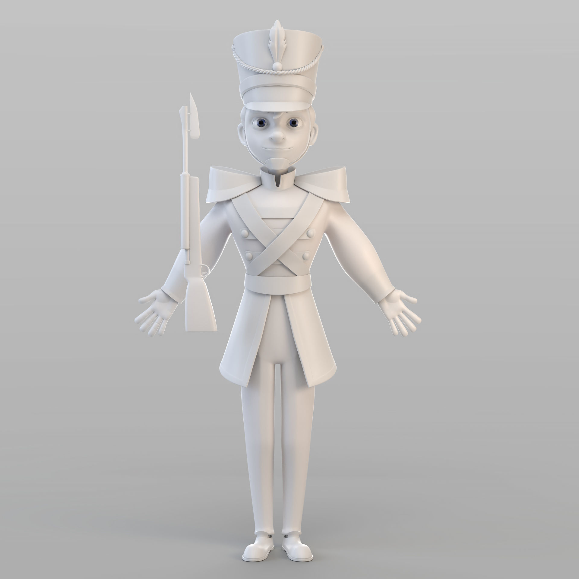 Cartoon Tin Soldier 3D model_1