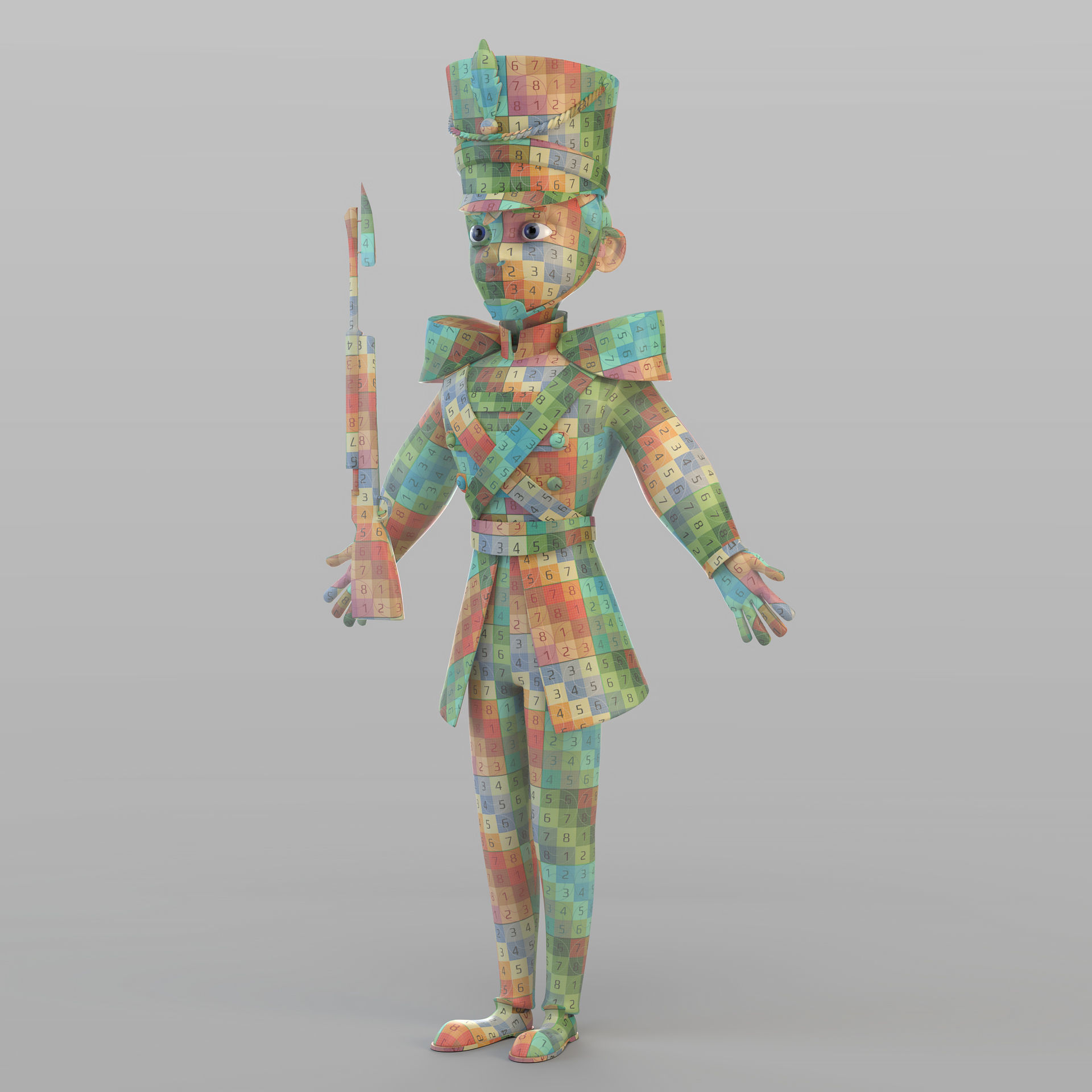 Cartoon Tin Soldier 3D model_10