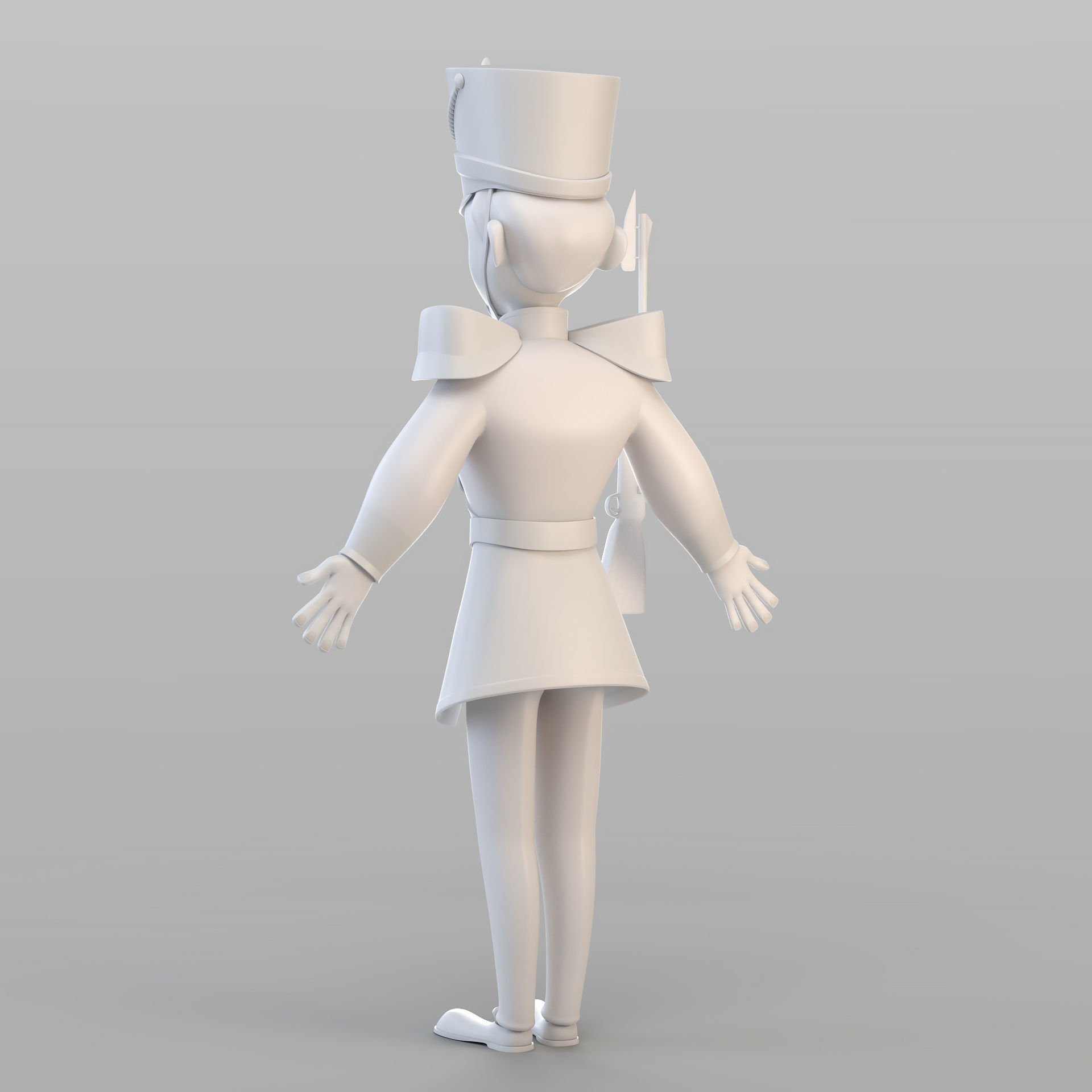 Cartoon Tin Soldier 3D model_4
