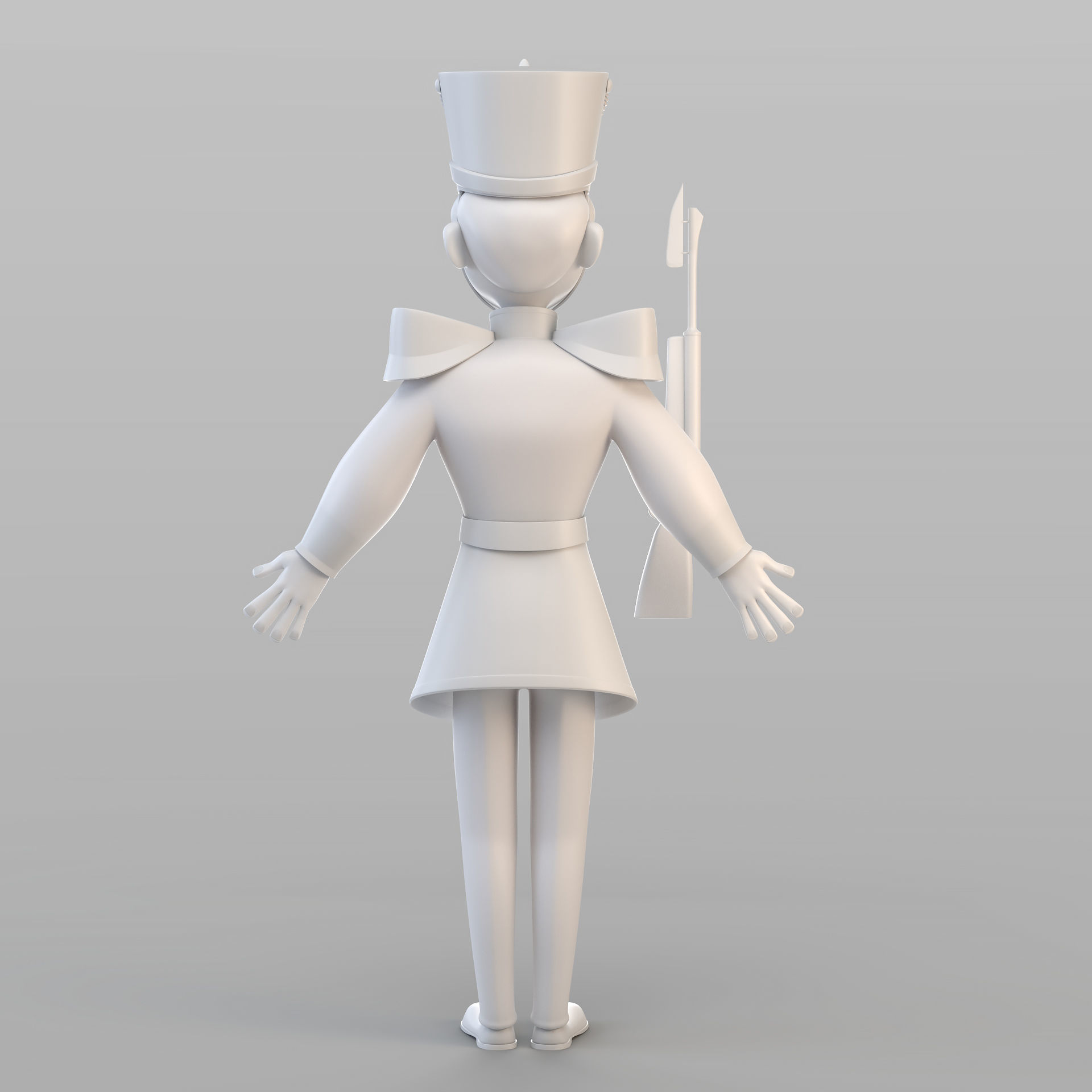 Cartoon Tin Soldier 3D model_3
