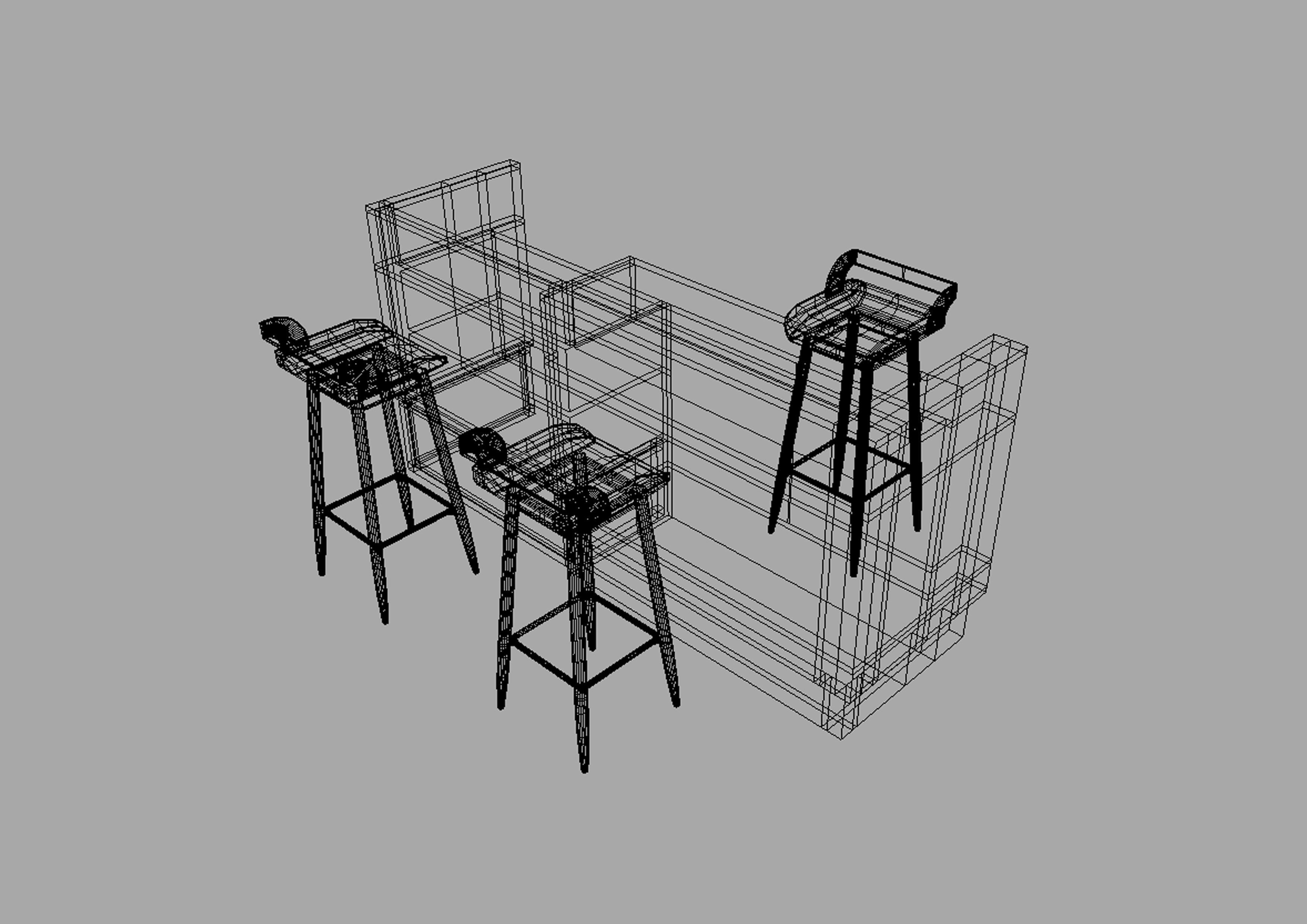 BAR COUNTER 3D model_7