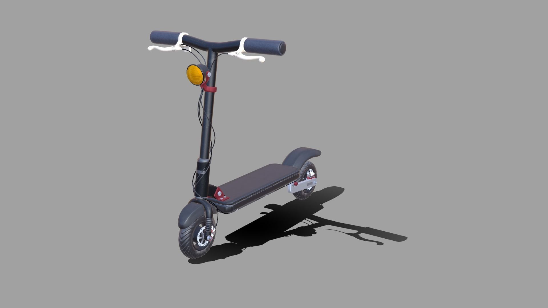 Cartoon Scooter Low-poly 3D model_3