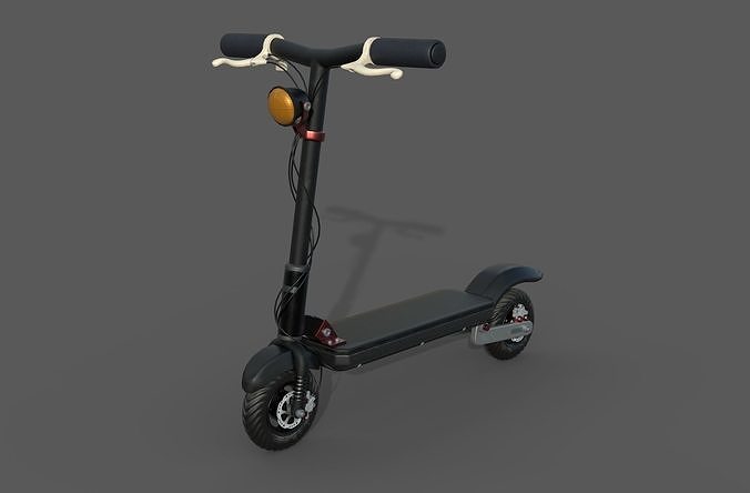 Cartoon Scooter Low-poly 3D model