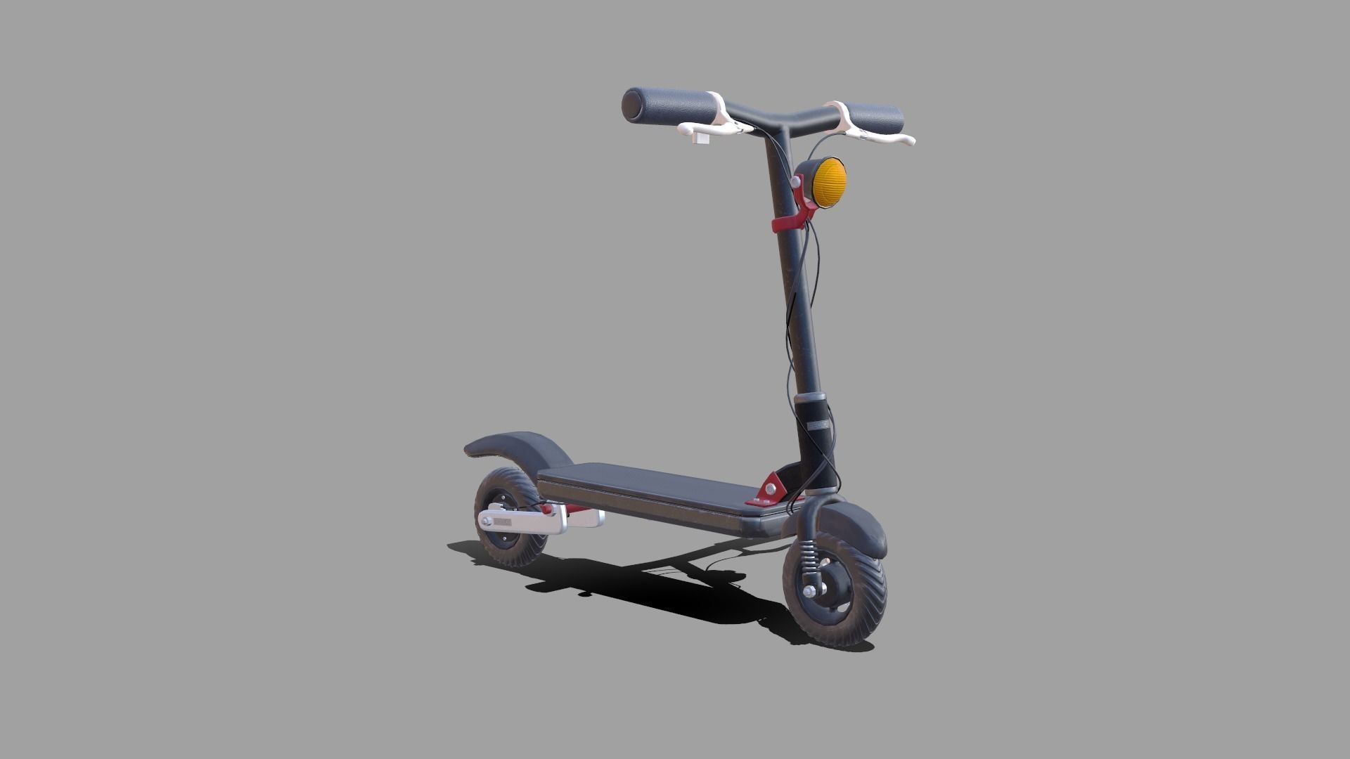 Cartoon Scooter Low-poly 3D model_7