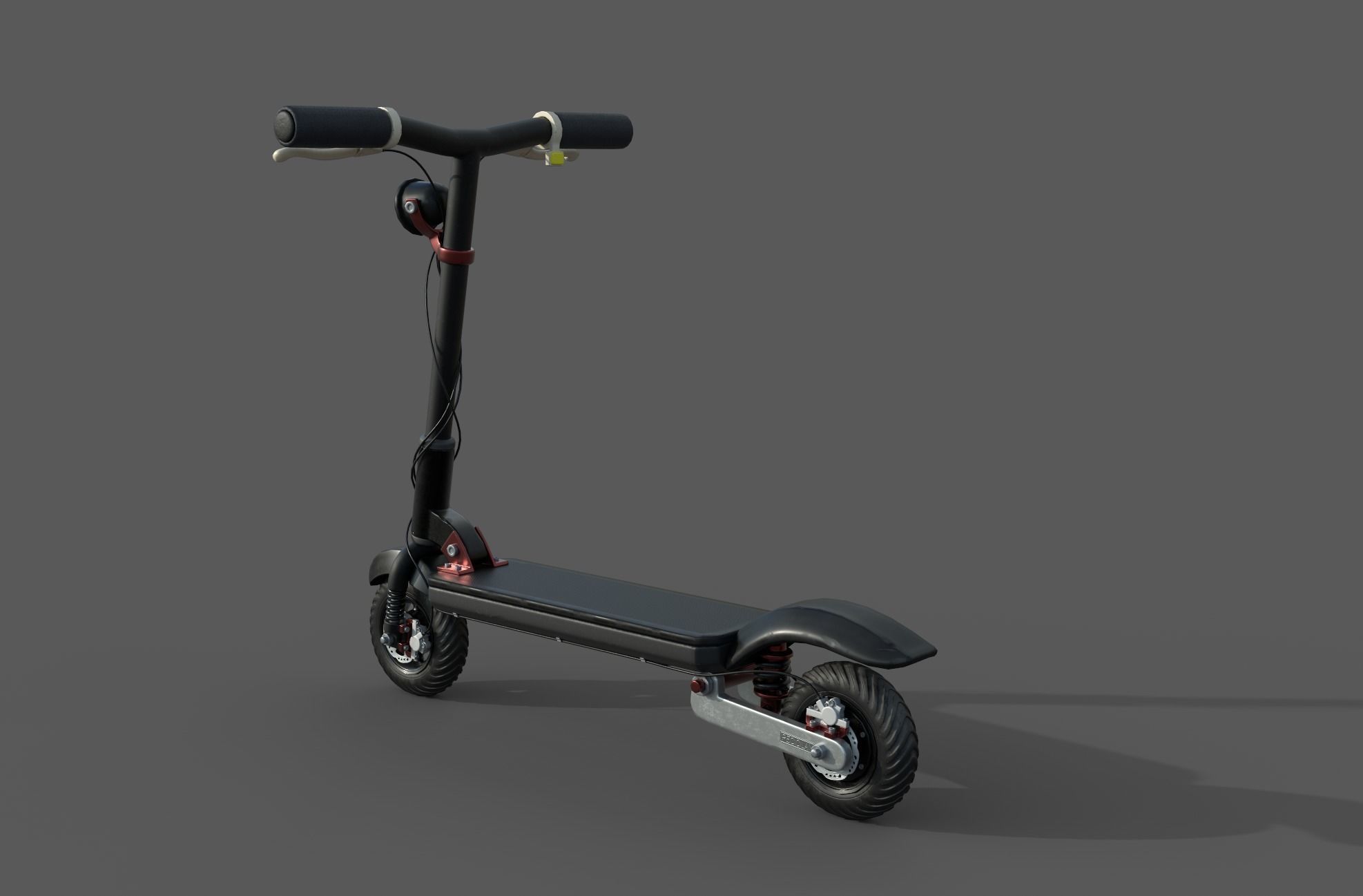 Cartoon Scooter Low-poly 3D model_1