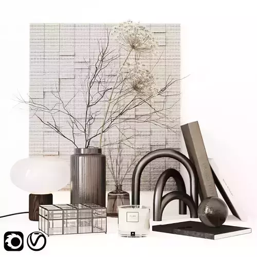 Bronze set vases and other objects