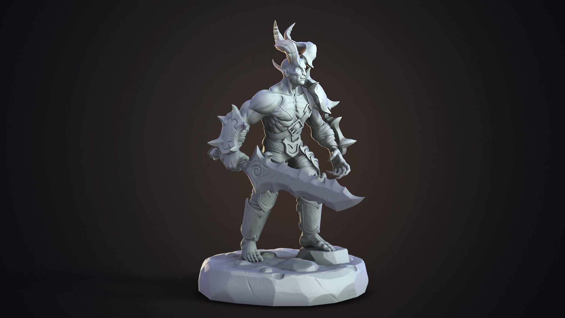 Demon warrior 3D model_2