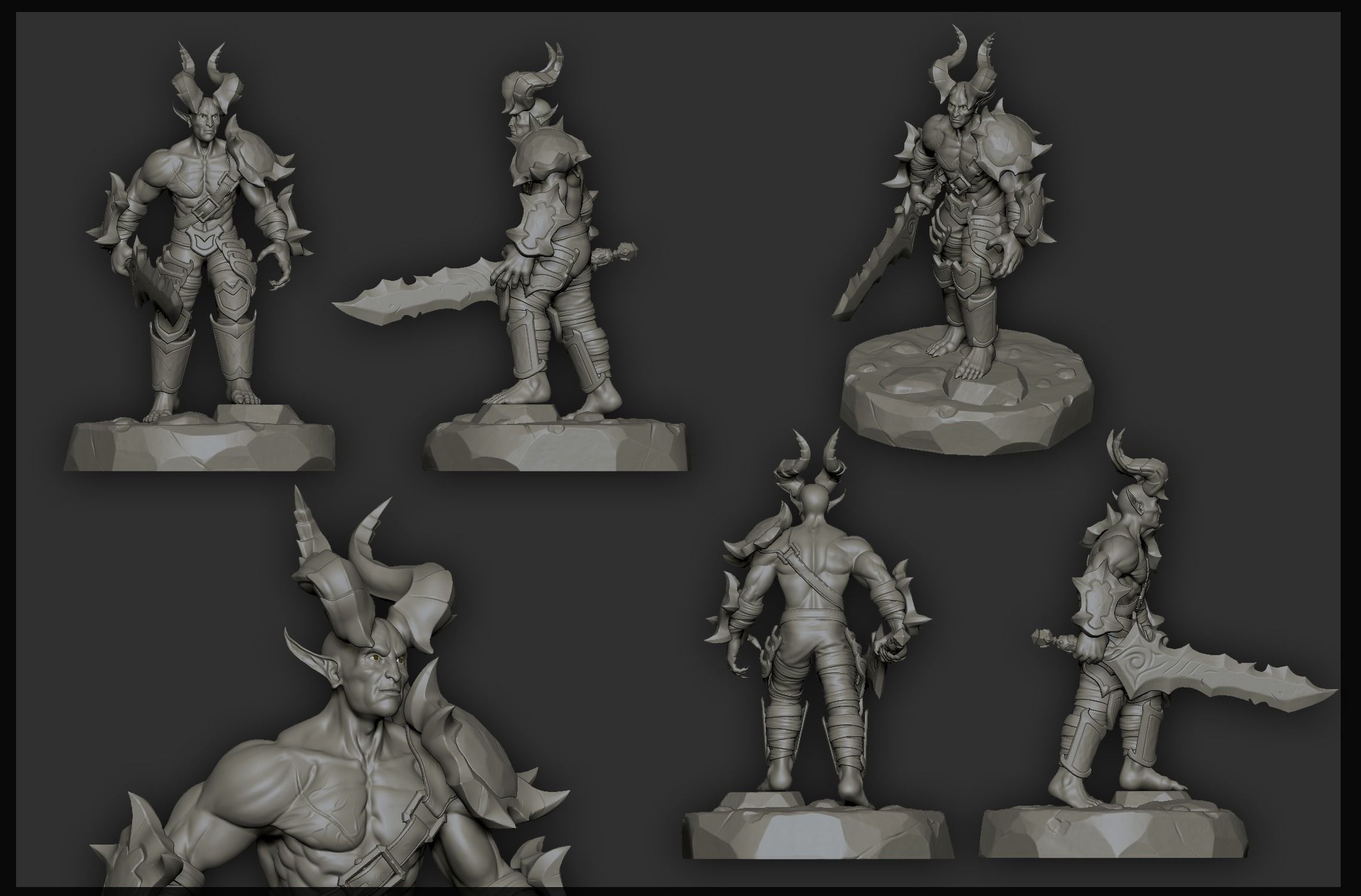Demon warrior 3D model_5