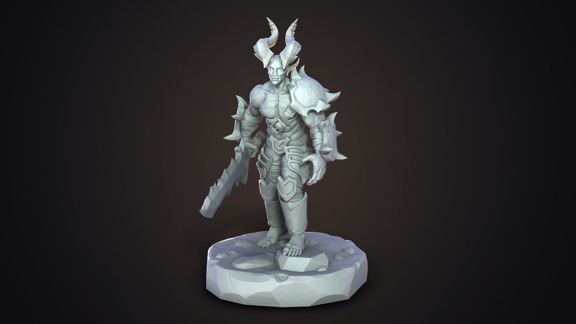 Demon warrior 3D model_1