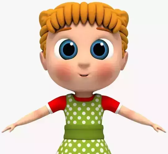 Cartoon Girl - Rigged