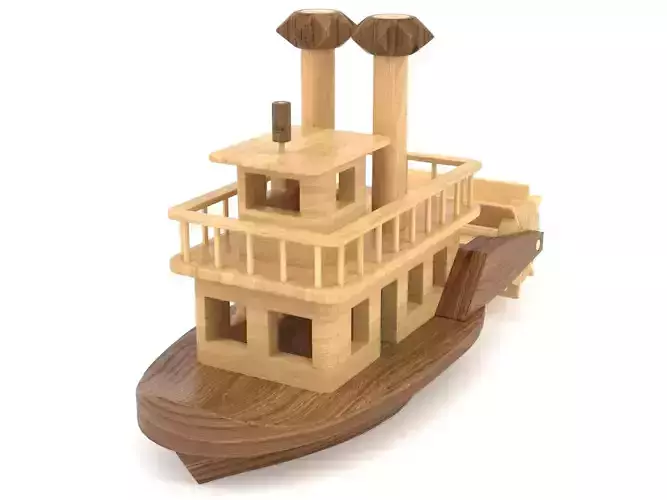 Wooden toy ship 06