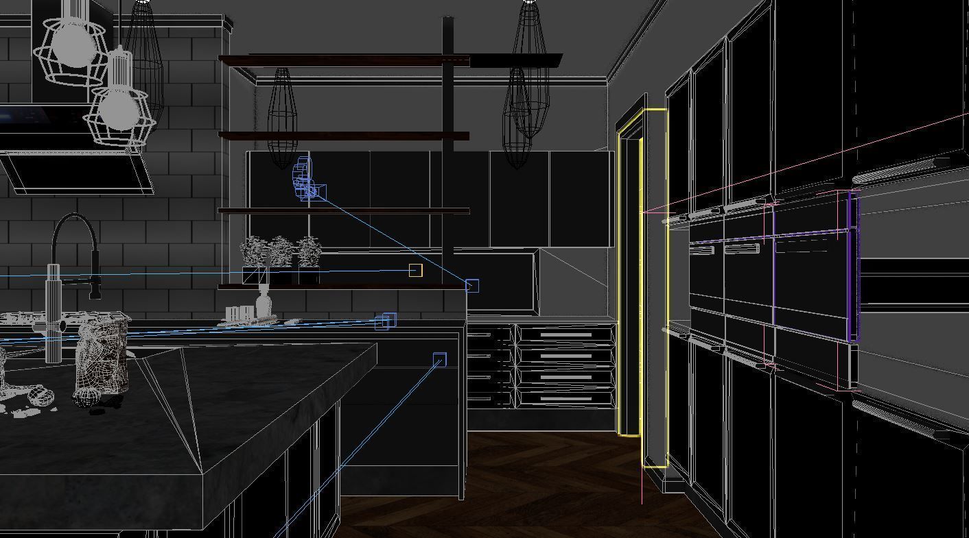 Kitchen Large with Island 3D model_3