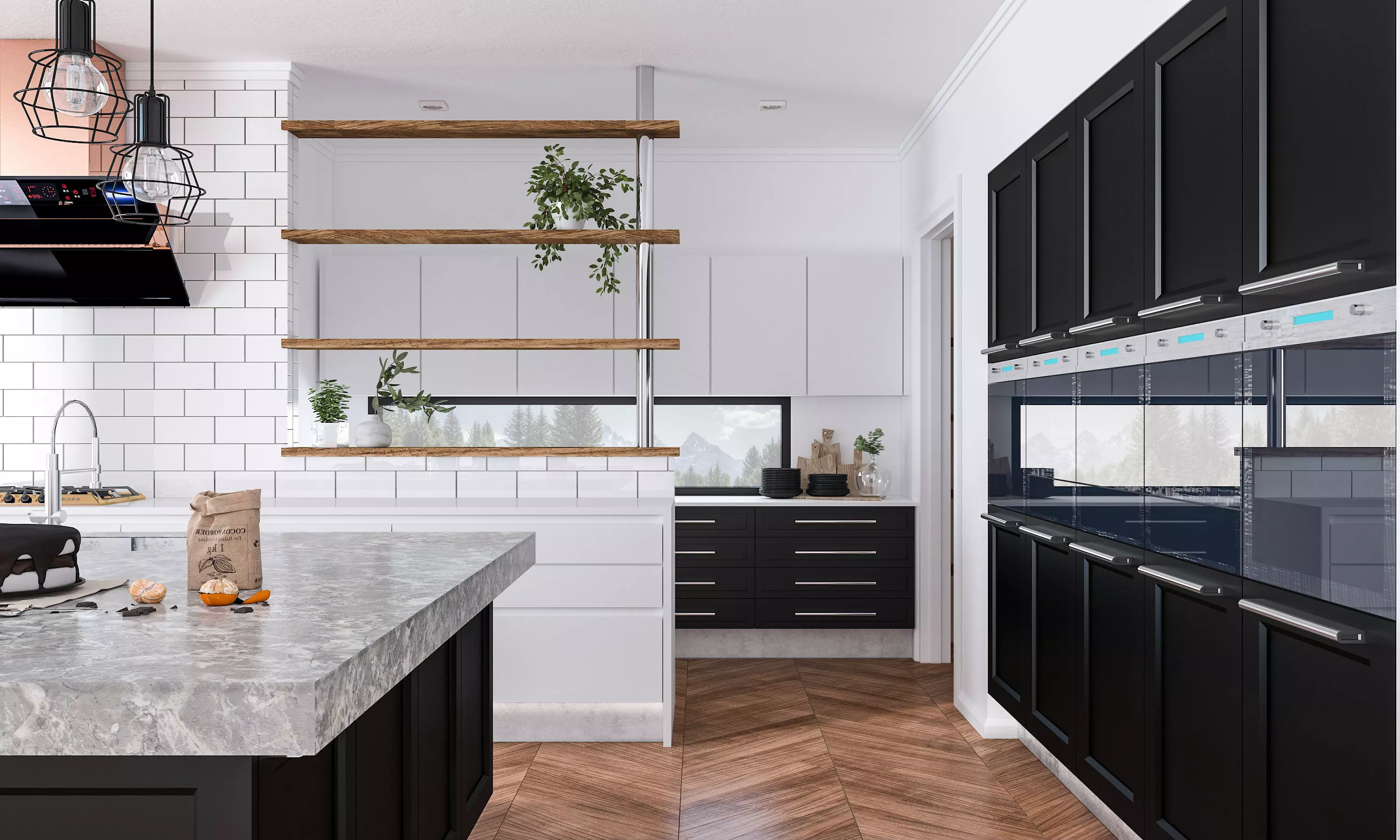 Kitchen Large with Island 3D model_0