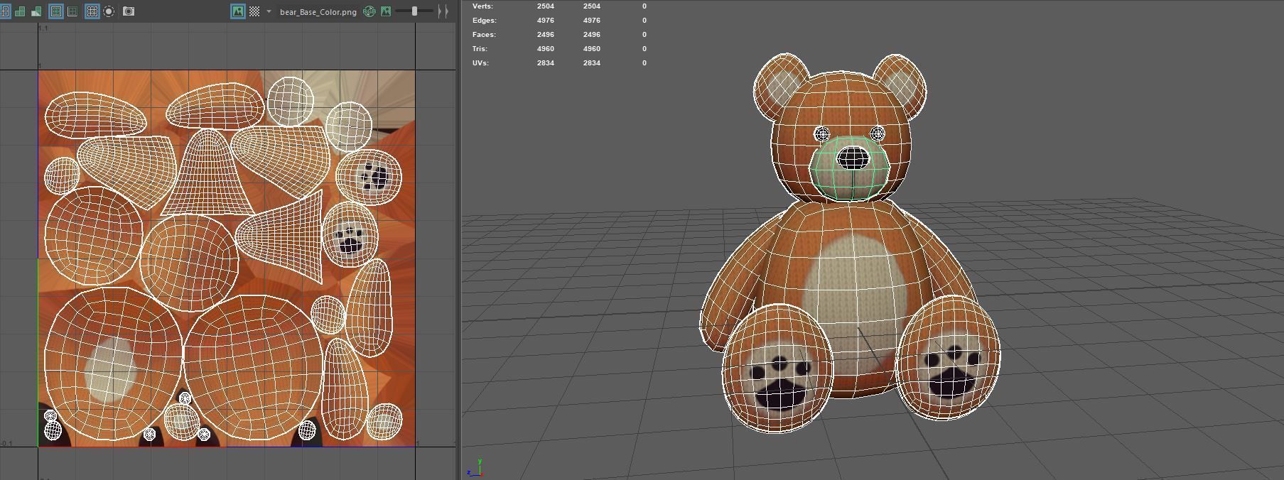 Bear Soft Toy  Low-poly 3D model_12