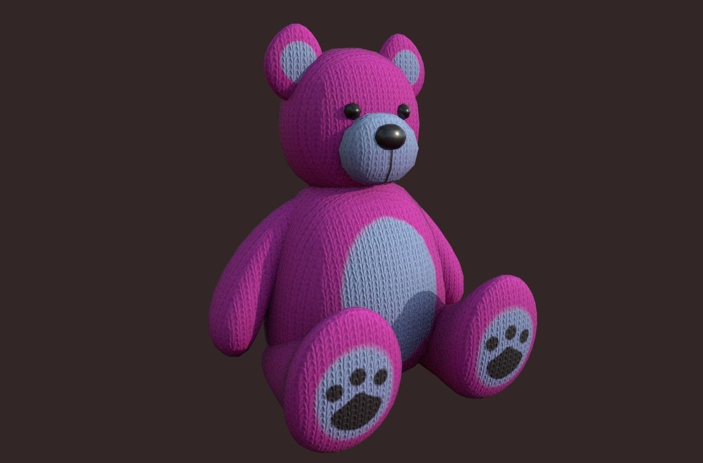 Bear Soft Toy  Low-poly 3D model_8