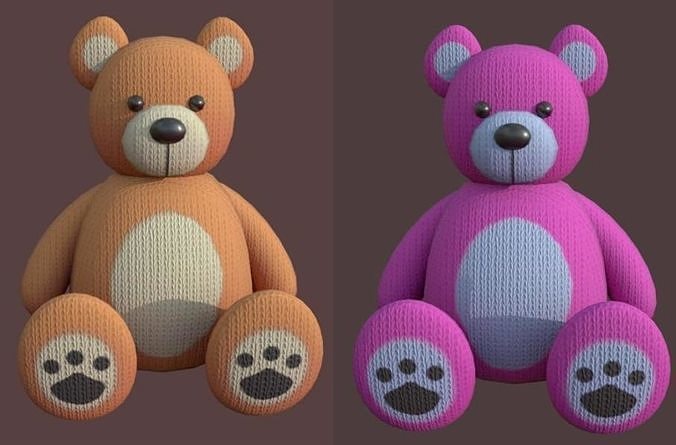 Bear Soft Toy  Low-poly 3D model