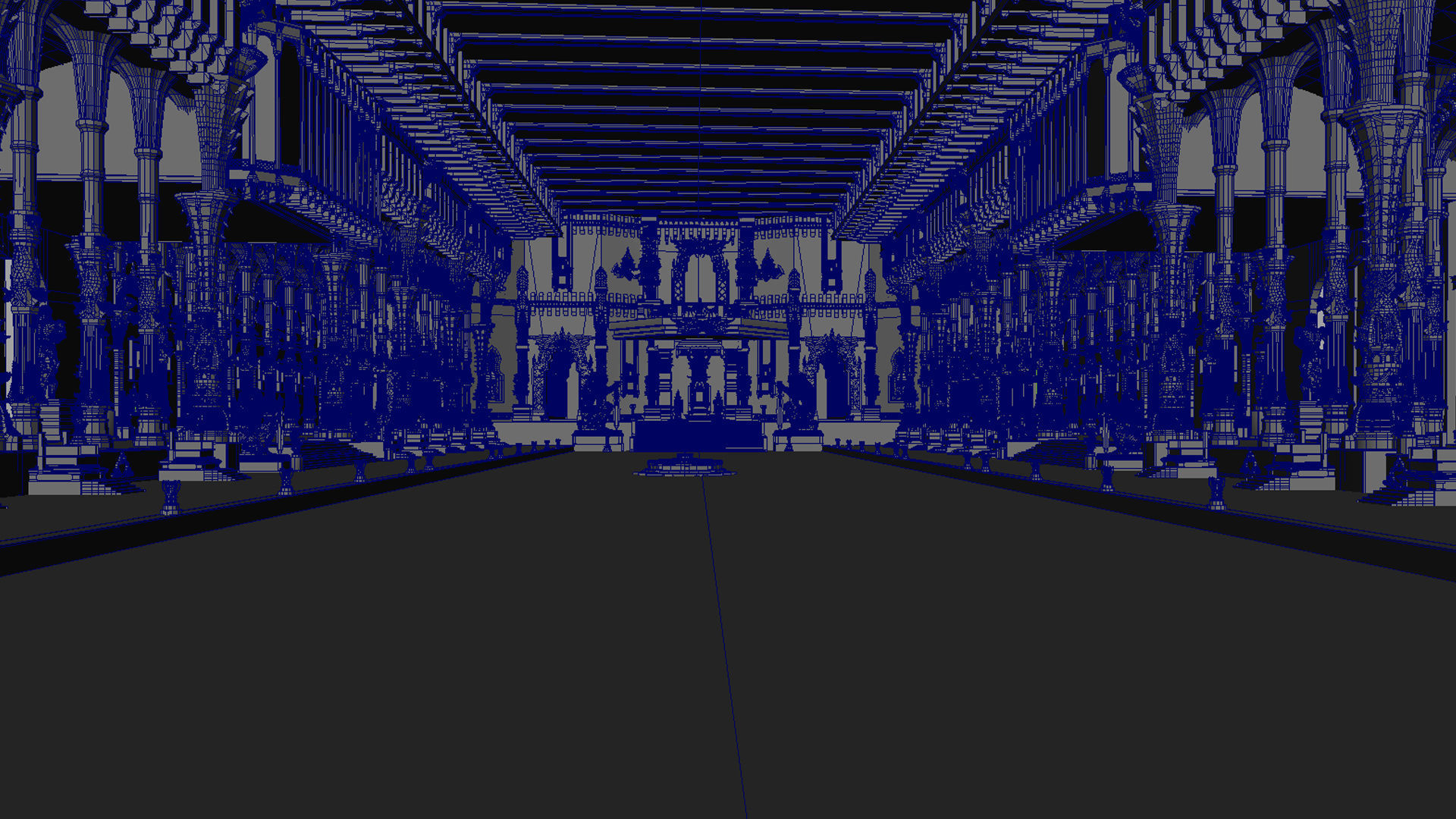 Durbar king court darbar fort interior 3d model 3D model_23