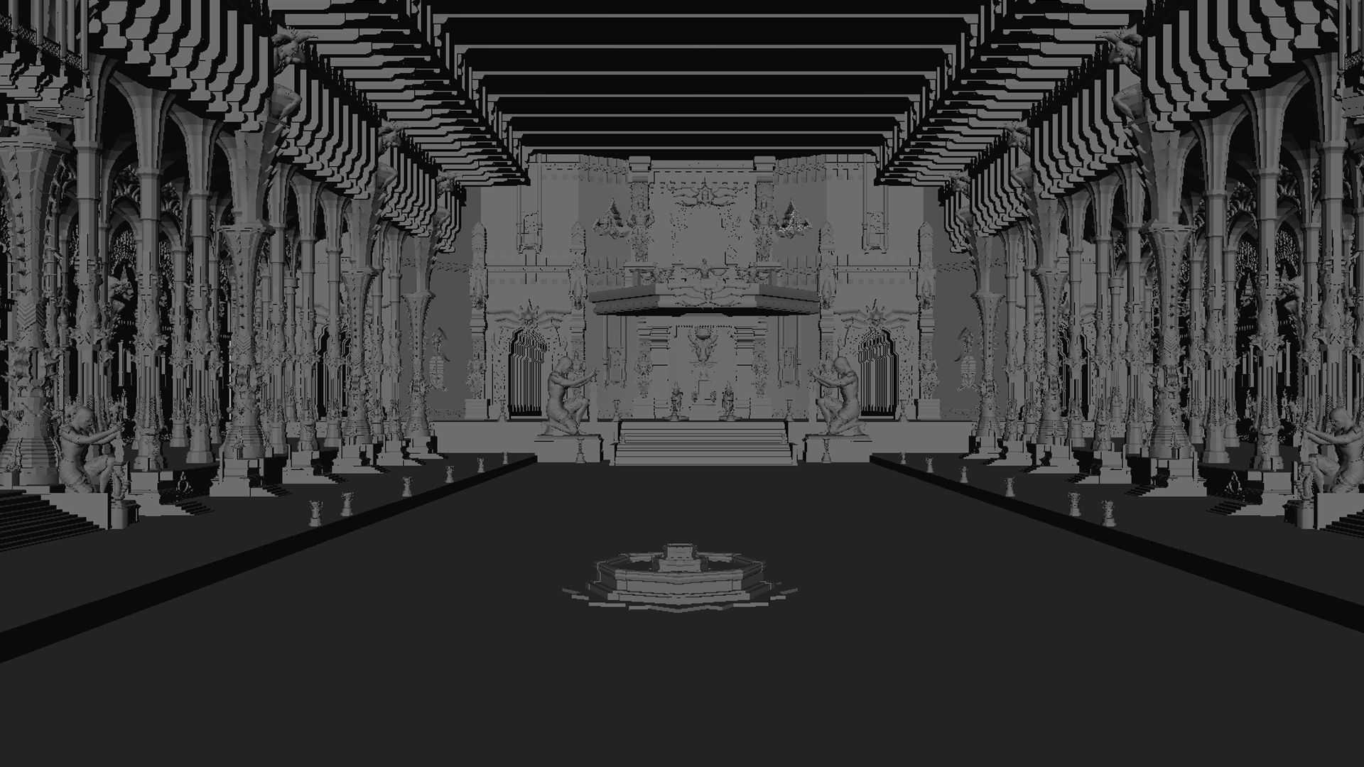 Durbar king court darbar fort interior 3d model 3D model_14