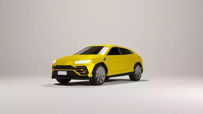Low Poly Sports SUV Low-poly 3D model