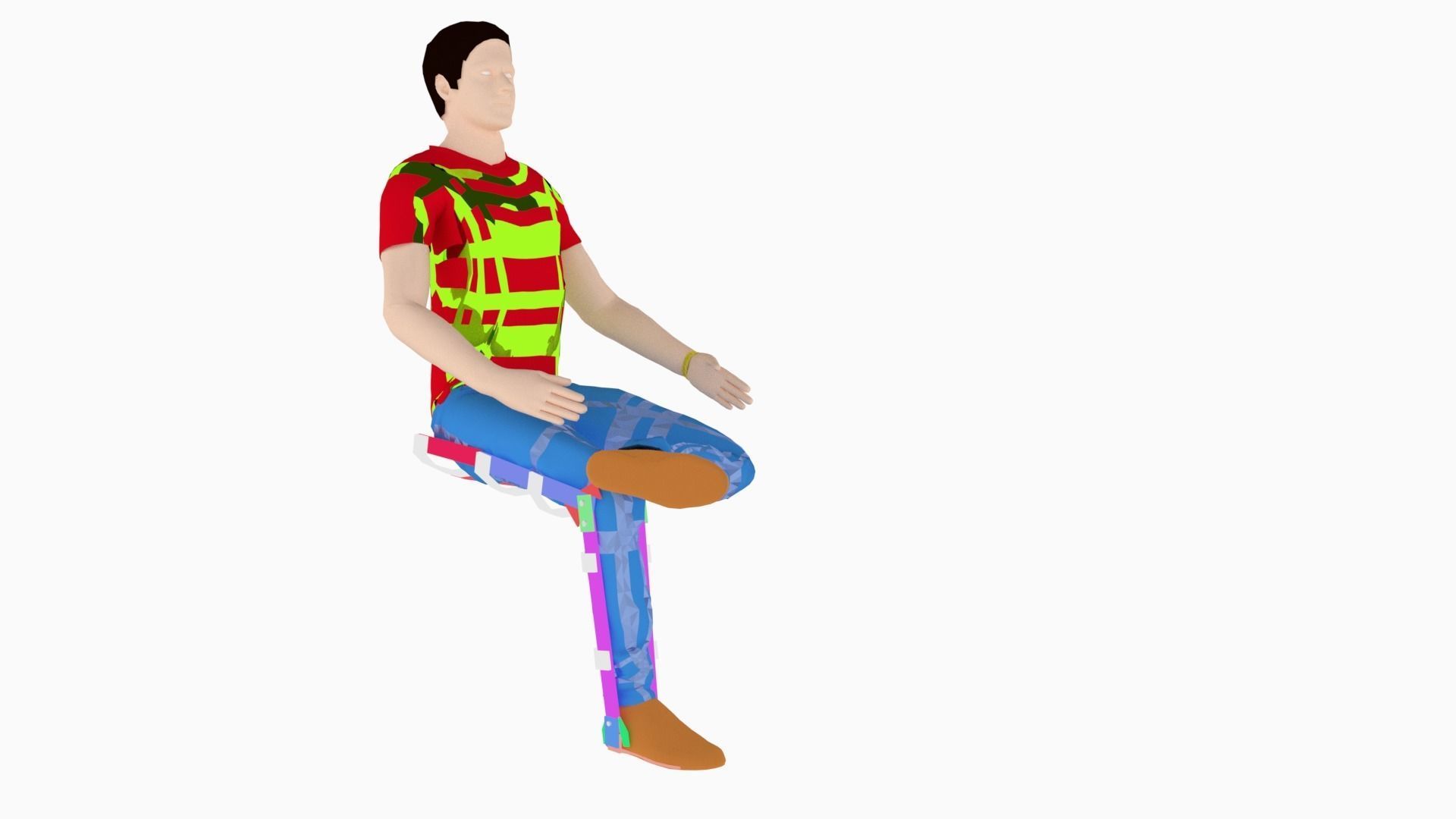 Invisible Chair 3D model Low-poly 3D model_3
